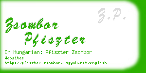 zsombor pfiszter business card
